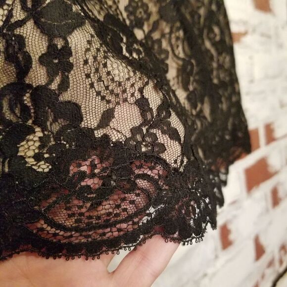 Nude w/ black lace overlay cami 34 - Picture 2 of 7